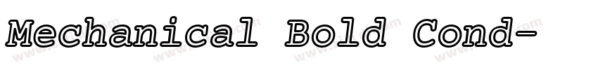 Mechanical Bold Cond字体转换